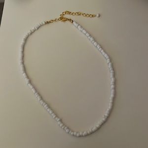 white beaded choker